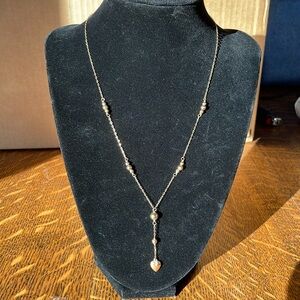 14kt gold filled heart drop necklace